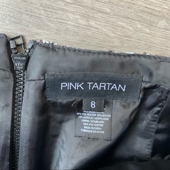 Pink Tartan | Multicolour Tweed Mini Pencil Skirt - Picture 5 of 8